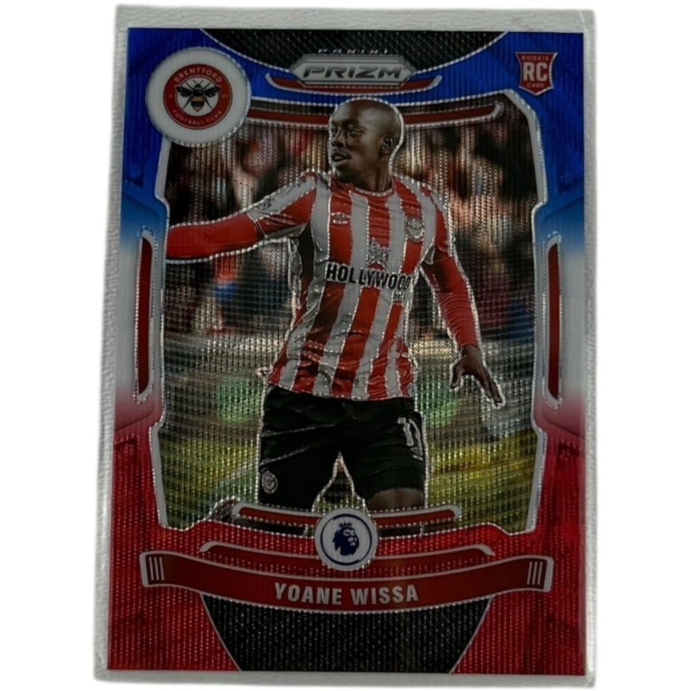 2021-22 Panini Prizm‎ RED WHITE BLUE PRIZM #140 Yoane Wissa BRENTFORD RC 90